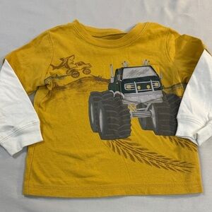 Carter's - Mustard Monster Truck Long Sleeve Tee